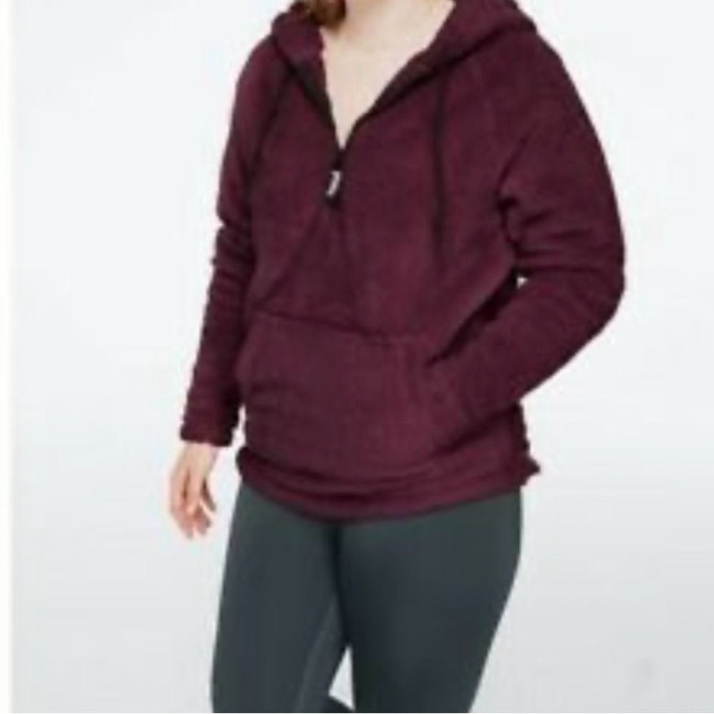 PINK Victoria's Secret Purple Teddy Pull Over Hoodie